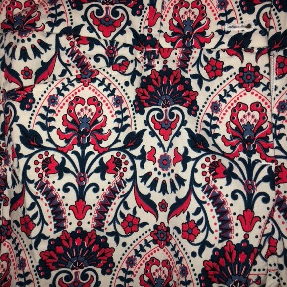 Loft Womens Original Crop Fit Patterned Pants Size 4 Floral Paisley - Picture 3 of 8